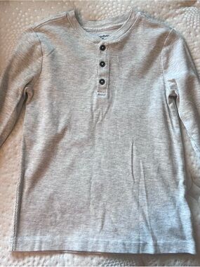 Tommy Bahama Boys' Light Gray Long Sleeve Henley